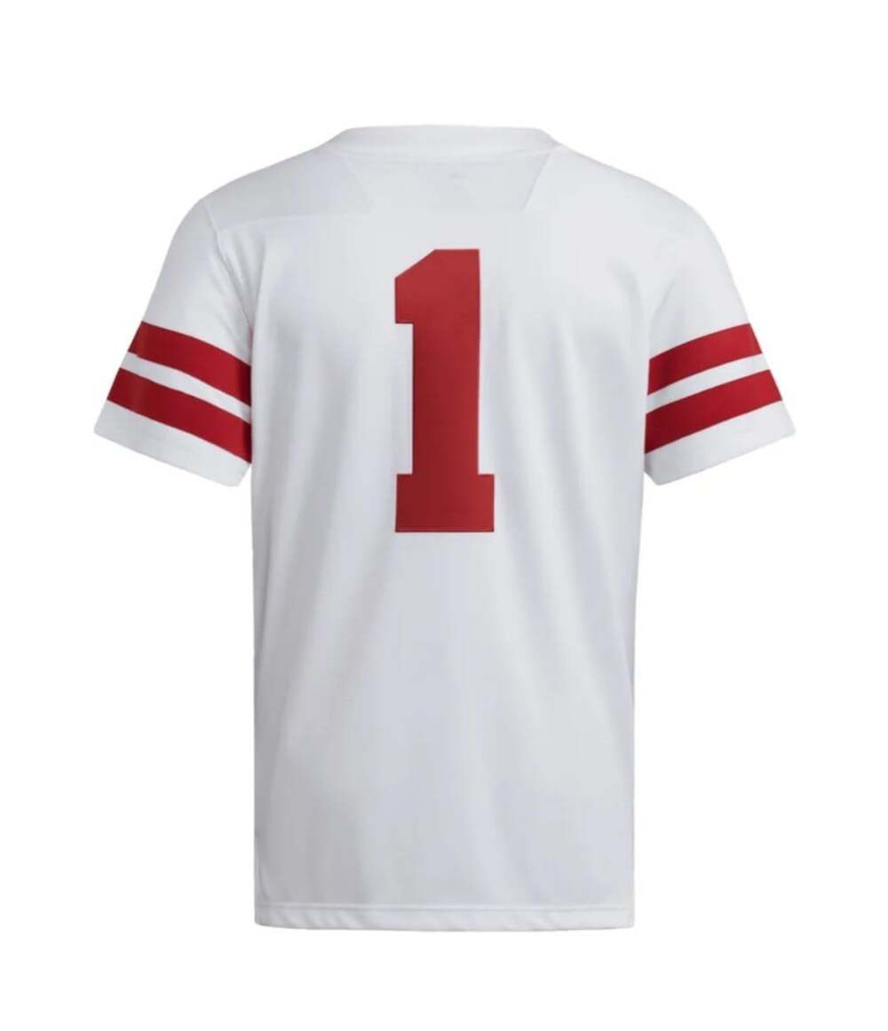 adidas Nebraska Cornhuskers Mens 2XL White Premier Away Football Jersey NCAA GBR - Picture 9 of 11